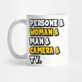 Person Woman Man Camera Tv Mug